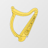 Autocollant Pour Fenêtre Harpe irlandaise (Feuille)
