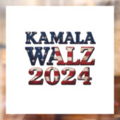 Autocollant Pour Fenêtre Harris Walz Élection 2024 Kamala Tim Waltz (Feuille 2)