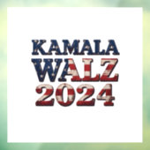 Autocollant Pour Fenêtre Harris Walz Élection 2024 Kamala Tim Waltz (Feuille 3)