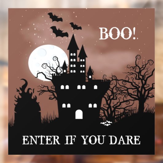 Autocollant Pour Fenêtre Haunted Castle Halloween (Feuille 2)
