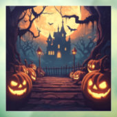 Autocollant Pour Fenêtre Haunted Halloween Cling fenêtre (Feuille 3)