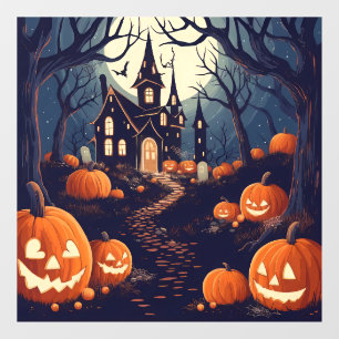 Autocollant Pour Fenêtre Haunted Halloween Cling fenêtre