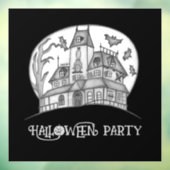 Autocollant Pour Fenêtre Haunted House and Bats Halloween (Feuille 3)