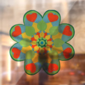 Autocollant Pour Fenêtre Heart Mandala (Feuille 2)