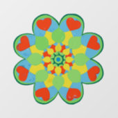 Autocollant Pour Fenêtre Heart Mandala (Feuille)