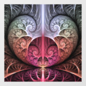 Autocollant Pour Fenêtre Heartbeat, Abstrait surreal Imaginaire Fractal Art (Feuille)