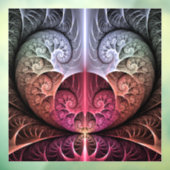 Autocollant Pour Fenêtre Heartbeat, Abstrait surreal Imaginaire Fractal Art (Feuille 3)