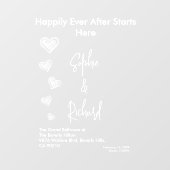 Autocollant Pour Fenêtre Hearts White Weddings Celebrating Love Romance (Feuille)