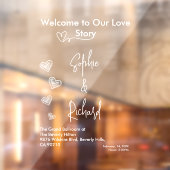 Autocollant Pour Fenêtre Hearts White Weddings Celebrating Love Romance (Feuille 2)