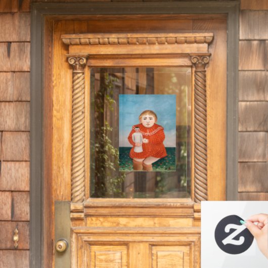Autocollant Pour Fenêtre Henri Rousseau - Enfant avec poupée (Porte d'accueil)