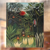 Autocollant Pour Fenêtre Henri Rousseau - Singes et perroquets en Forêt Vie (Feuille 2)