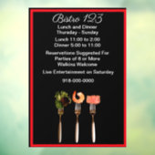 Autocollant Pour Fenêtre Heures d'affaires modernes (Feuille 3)