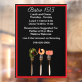 Autocollant Pour Fenêtre Heures d'affaires modernes (Feuille 2)