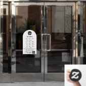 Autocollant Pour Fenêtre Heures D'Affaires Personnalisées Avec Logo Et Code (Porte de bureau)