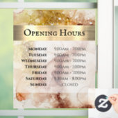 Autocollant pour fenêtre heures d'ouverture aquare (Maison)