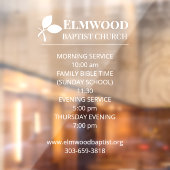 Autocollant Pour Fenêtre Heures d'ouverture avec fermeture de fenêtre de lo (Feuille 2)