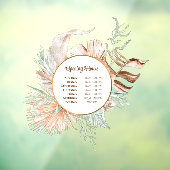 Autocollant Pour Fenêtre Heures d'ouverture Bouquet Beige et Menthe Autocol (Feuille 3)