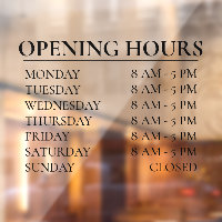Heures d'ouverture | Business Time Open Black Sign