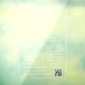 Autocollant Pour Fenêtre Heures d'ouverture Code QR Logo Entreprise Moderne (Feuille 3)