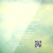 Autocollant Pour Fenêtre Heures d'ouverture de la boutique avec code QR du  (Feuille 3)