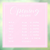 Autocollant Pour Fenêtre Heures d'ouverture de la boutique moderne simple r (Feuille 3)