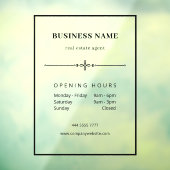 Autocollant Pour Fenêtre Heures d'ouverture de la salle de travail professi (Feuille 3)