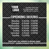 Autocollant Pour Fenêtre Heures d'ouverture de l'entreprise avec logo et te (Feuille 3)