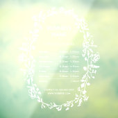 Autocollant Pour Fenêtre Heures d'ouverture de l'entreprise botanique Autoc (Feuille 3)