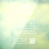 Autocollant Pour Fenêtre Heures d'ouverture de l'entreprise Code QR Icônes  (Feuille 3)