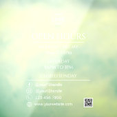 Autocollant Pour Fenêtre Heures d'ouverture de l'entreprise Code QR Logo bl (Feuille 3)