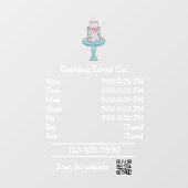 Autocollant Pour Fenêtre Heures d'ouverture de l'entreprise de planificatio (Feuille)