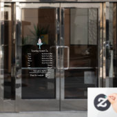 Autocollant Pour Fenêtre Heures d'ouverture de l'entreprise de planificatio (Porte de bureau)