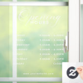 Autocollant Pour Fenêtre Heures d'ouverture de l'entreprise de script tenda (Maison)