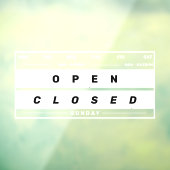 Autocollant Pour Fenêtre Heures d'ouverture de l'entreprise de style Calend (Feuille 3)