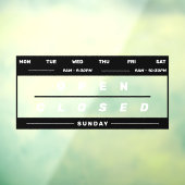 Autocollant Pour Fenêtre Heures d'ouverture de l'entreprise de style Calend (Feuille 3)