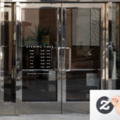 Autocollant Pour Fenêtre Heures d'ouverture de l'entreprise Personnalisatio (Porte de bureau)