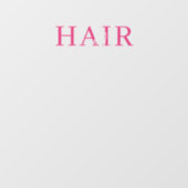 Autocollant Pour Fenêtre Heures d'ouverture de l'entreprise rose Salon de c (Feuille)