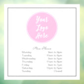 Autocollant Pour Fenêtre Heures d'ouverture de votre entreprise (Feuille 3)