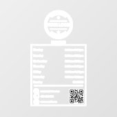 Autocollant Pour Fenêtre Heures d'ouverture Décale Heures de bureau (Feuille)