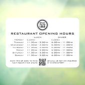 Autocollant Pour Fenêtre Heures d'ouverture déjeuner dîner personnalisées p (Feuille 3)