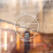 Autocollant Pour Fenêtre Heures d'ouverture d'entreprise blanche Script mod (Feuille 2)