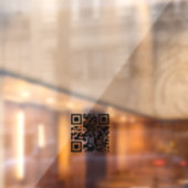 Autocollant Pour Fenêtre Heures d'ouverture d'entreprise Code QR minimalist (Feuille 2)