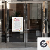 Autocollant Pour Fenêtre Heures d'ouverture des affaires de Noël, rouge or (Porte de bureau)