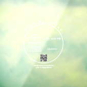 Autocollant Pour Fenêtre Heures d'ouverture des entreprises blanches Script (Feuille 3)