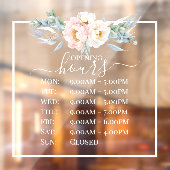 Autocollant Pour Fenêtre Heures d'ouverture des pivoines rose blush PixDezi (Feuille 2)