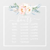 Autocollant Pour Fenêtre Heures d'ouverture des pivoines rose blush PixDezi (Feuille)