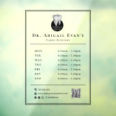 Autocollant Pour Fenêtre Heures d'ouverture du dentiste à l'icône de dent p (Feuille 3)