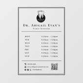 Autocollant Pour Fenêtre Heures d'ouverture du dentiste à l'icône de dent p (Feuille)