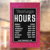 Autocollant Pour Fenêtre Heures d'ouverture du magasin de décoration scinti (Feuille 2)