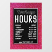 Autocollant Pour Fenêtre Heures d'ouverture du magasin de décoration scinti (Feuille)